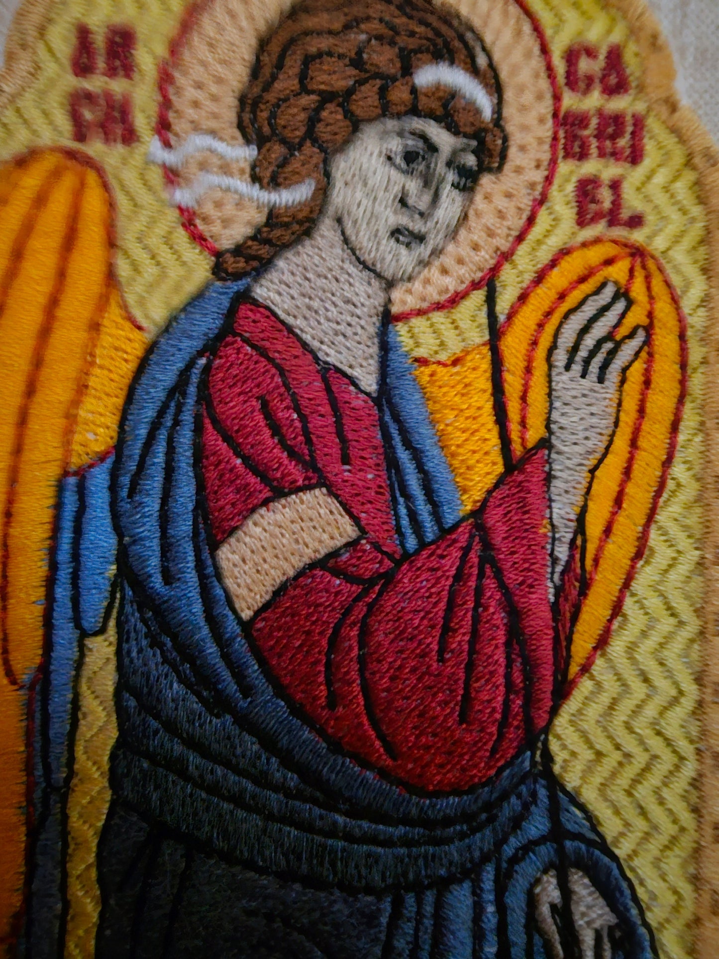 Archangel Gabriel Annuciation Pocket Icon, Byzantine Orthodox Christian Icon 2.75×4.5