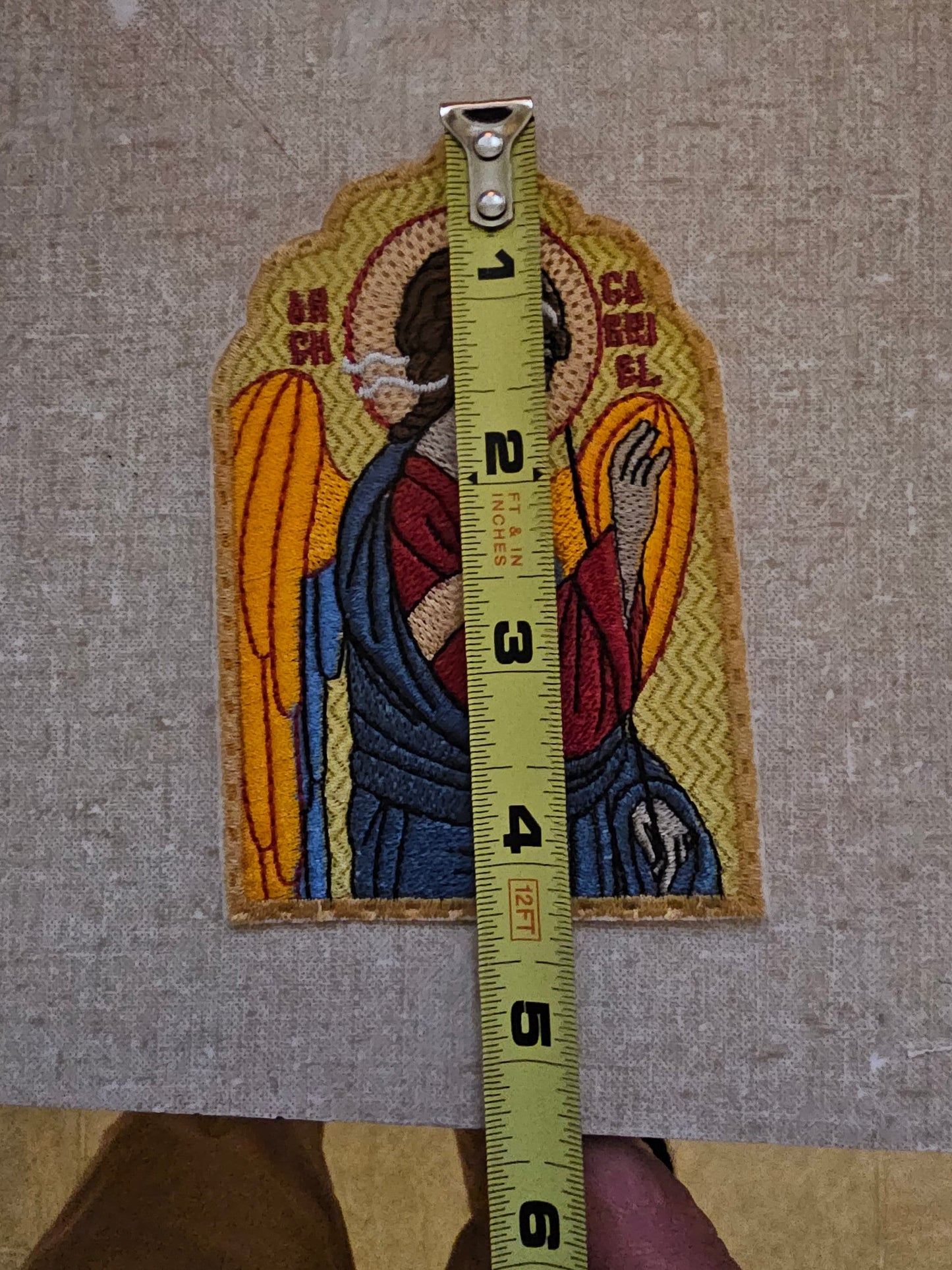 Archangel Gabriel Annuciation Pocket Icon, Byzantine Orthodox Christian Icon 2.75×4.5