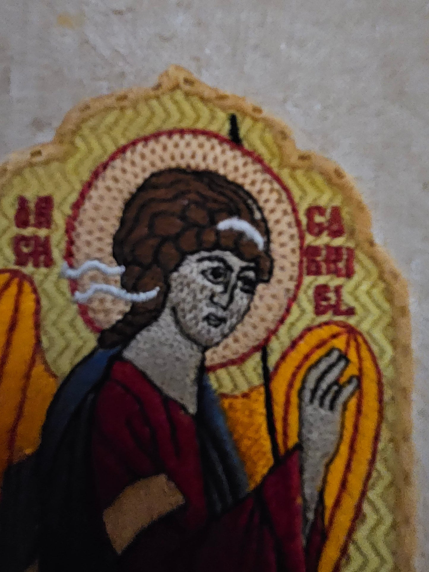 Archangel Gabriel Annuciation Pocket Icon, Byzantine Orthodox Christian Icon 2.75×4.5