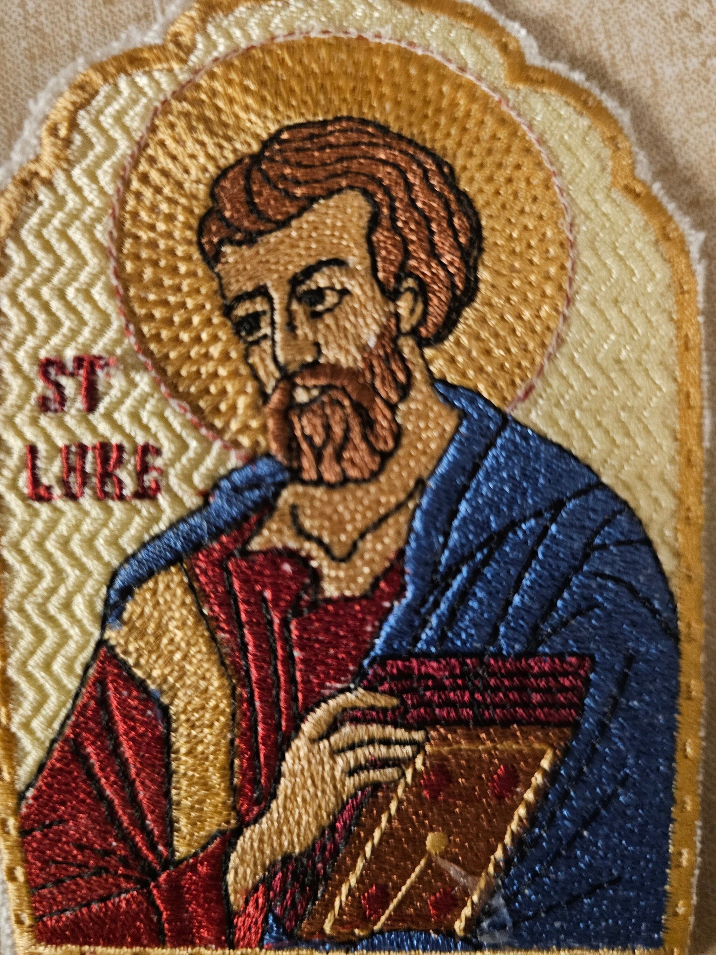 Saint Luke Pocket Icon, Byzantine Orthodox Christian Icon 2.75×4.5