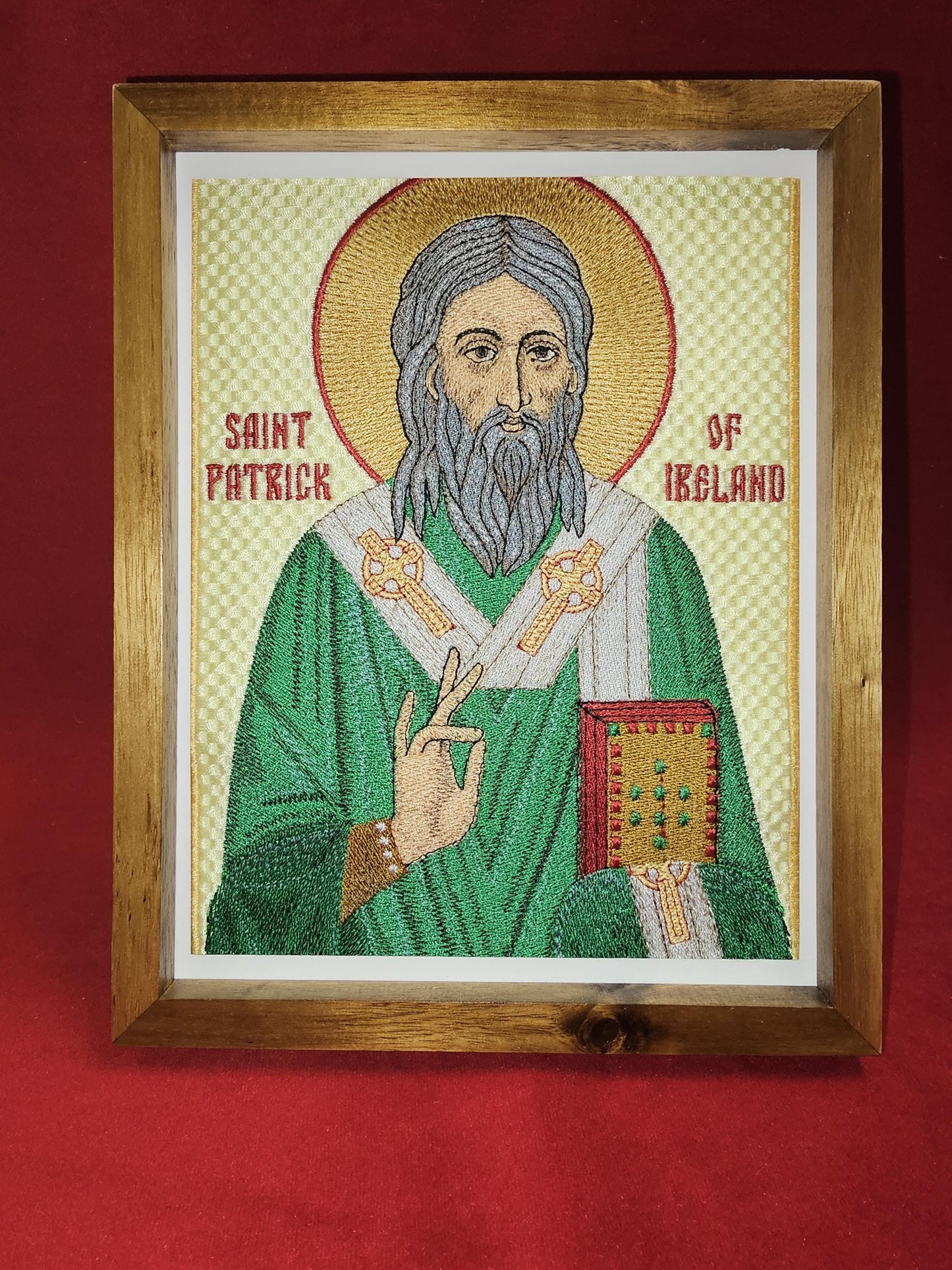 7x9 Saint Patrick Embroidered Byzantine Orthodox Christian Icon