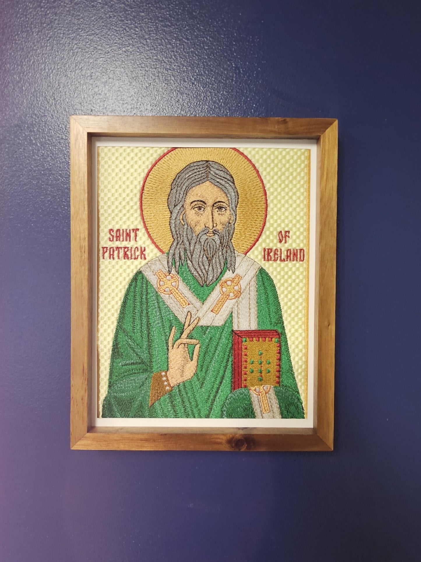 7x9 Saint Patrick Embroidered Byzantine Orthodox Christian Icon