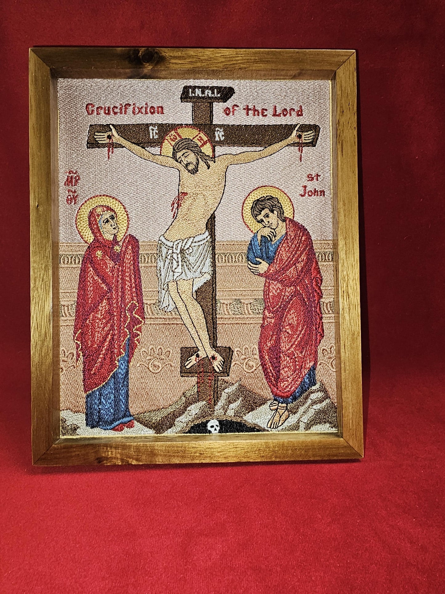 7x9 Orthodox Byzantine Icon of the Crucifixion