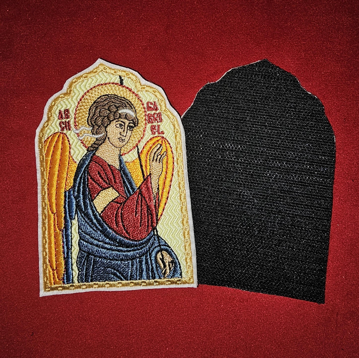 Archangel Gabriel Annuciation Pocket Icon, Byzantine Orthodox Christian Icon 2.75×4.5