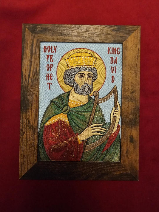 Holy Prophet King David 5x7 Byzantine Orthodox Christian Icon