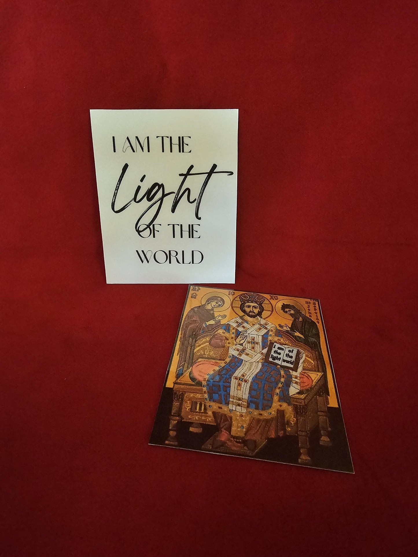 Christ Enthroned Laminated Orthodox Prayer Reflection Card