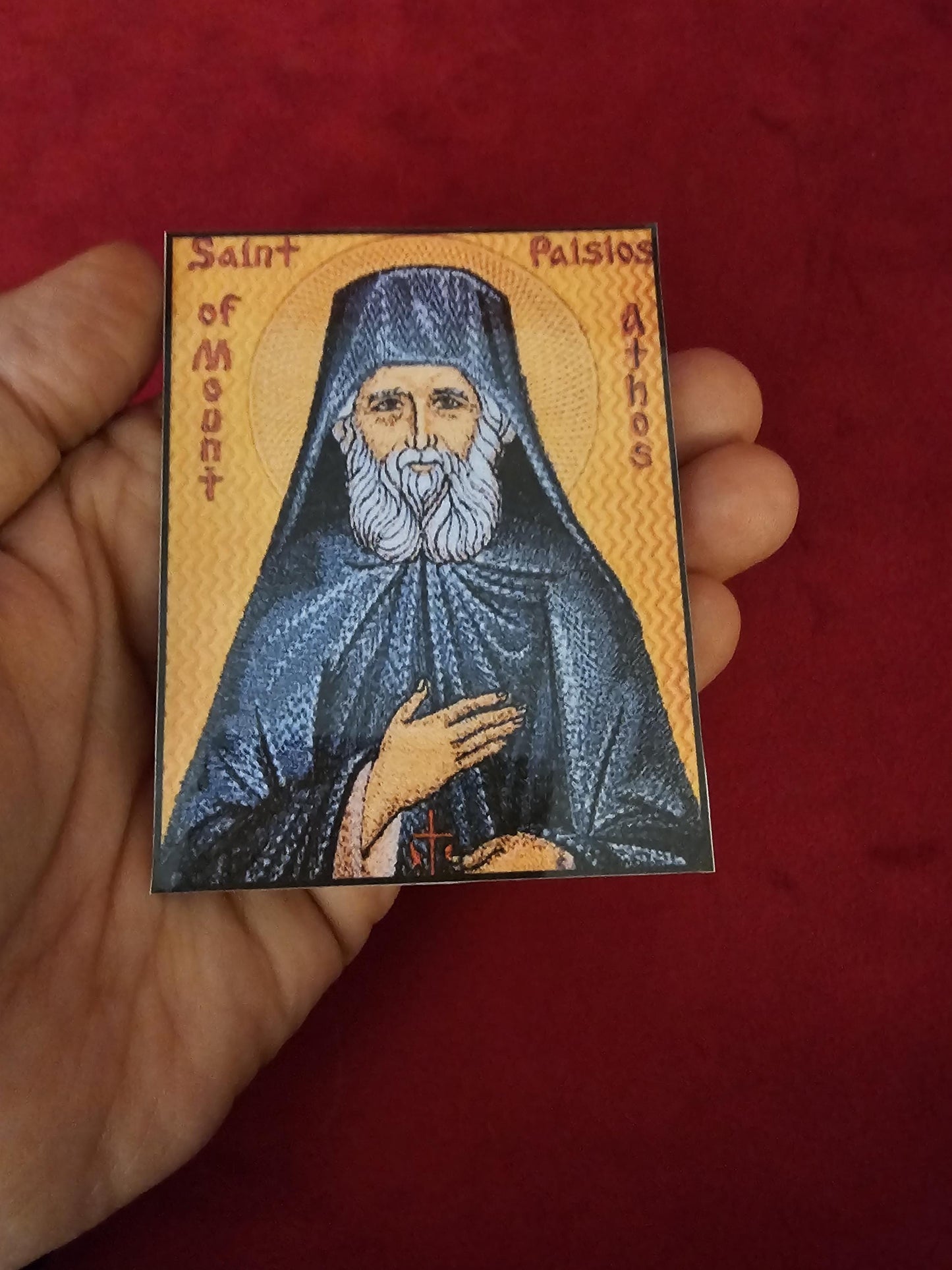 Saint Paisios Laminated Orthodox Prayer Card
