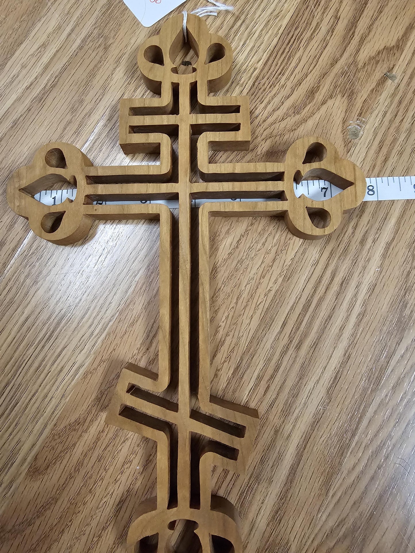 Wooden Scroll Sawed Orthodox Wall Cross