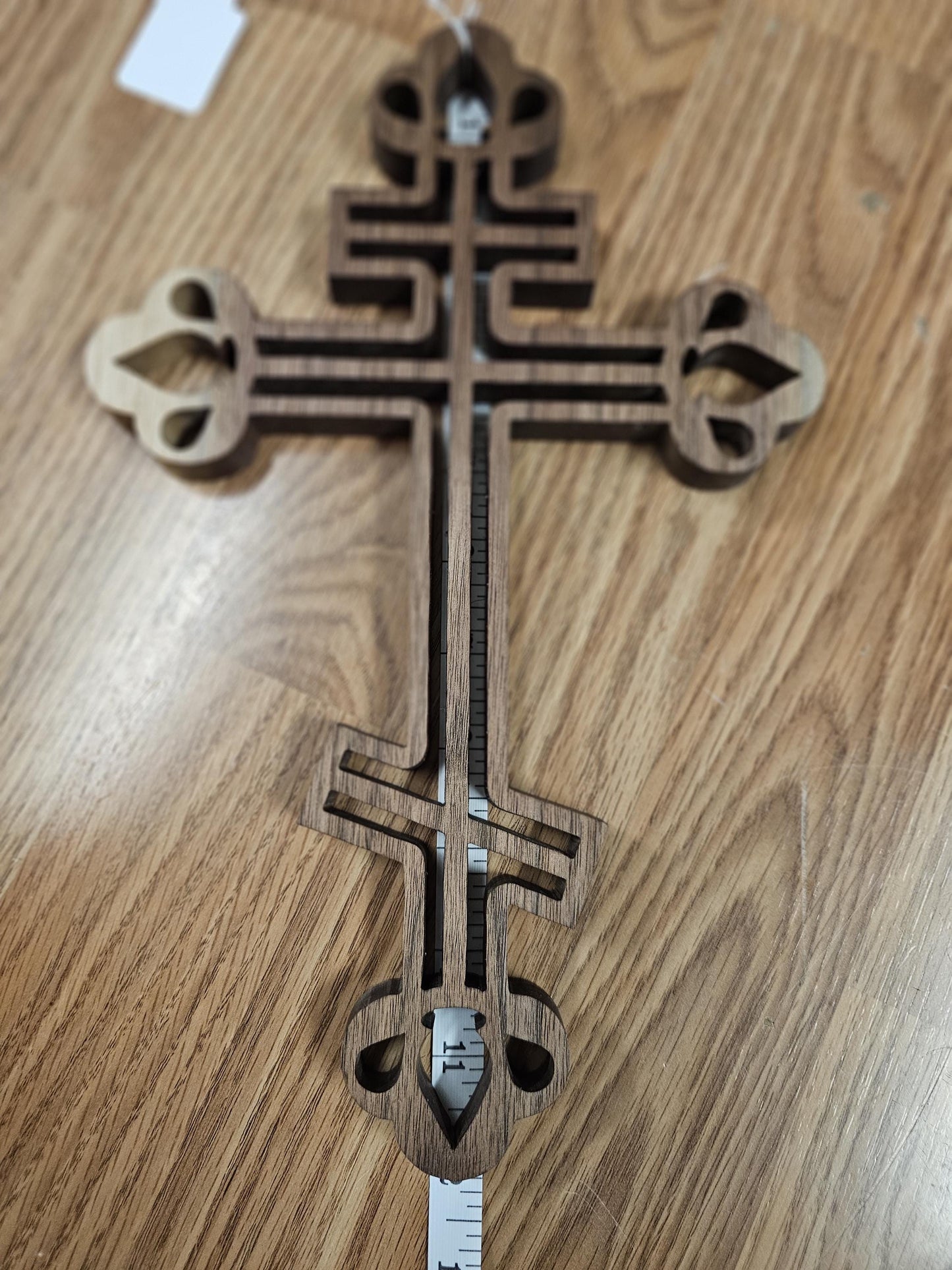 Wooden Scroll Sawed Orthodox Wall Cross