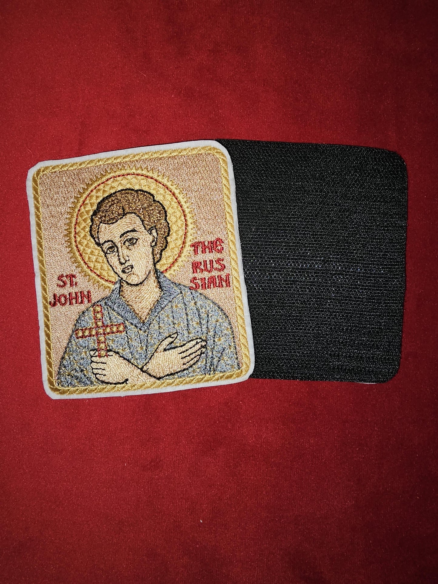 3.35x3.94" Saint John The Russian Orthodox Embroidered Pocket Icon or Patch