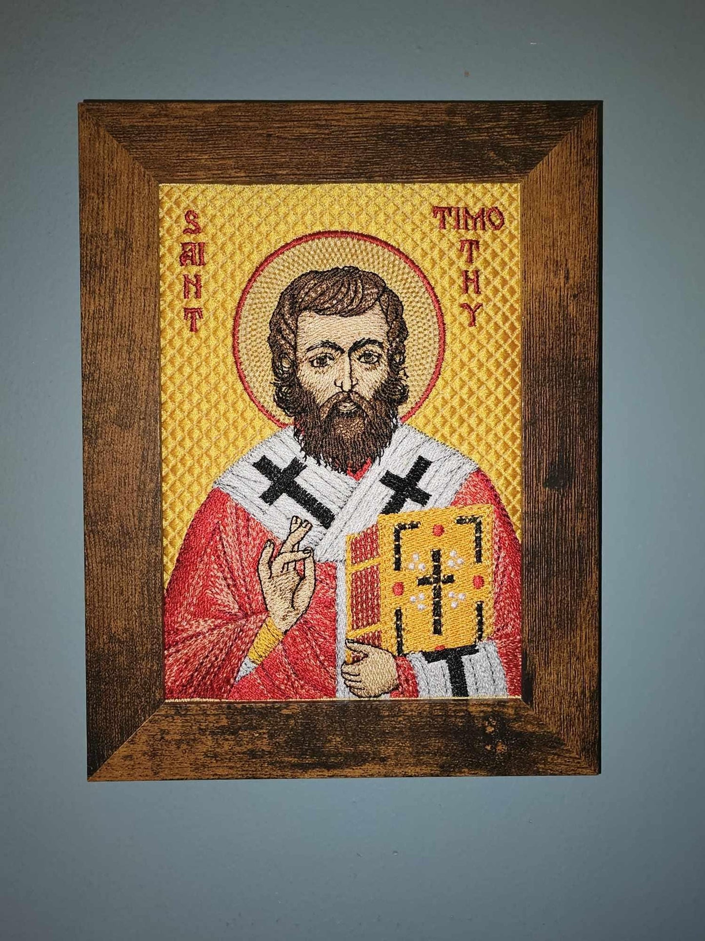 St. Timothy 5x7 Embroidered Orthodox Icon