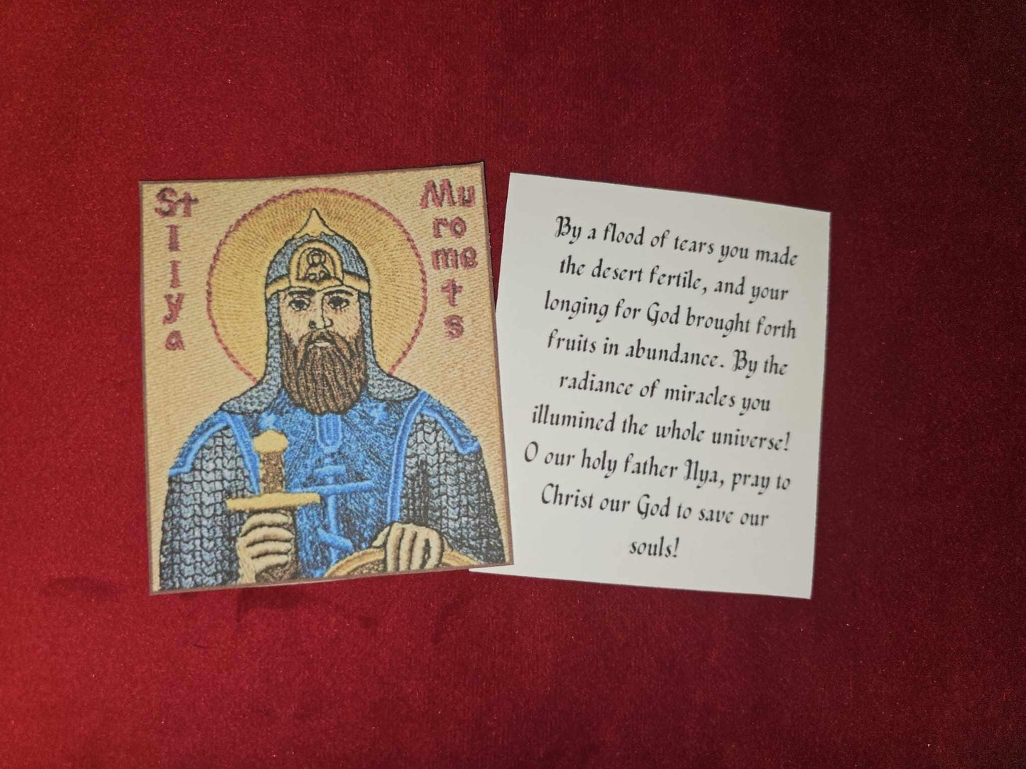 Saint Ilya Muromets 2.75x3.25 Prayer Card