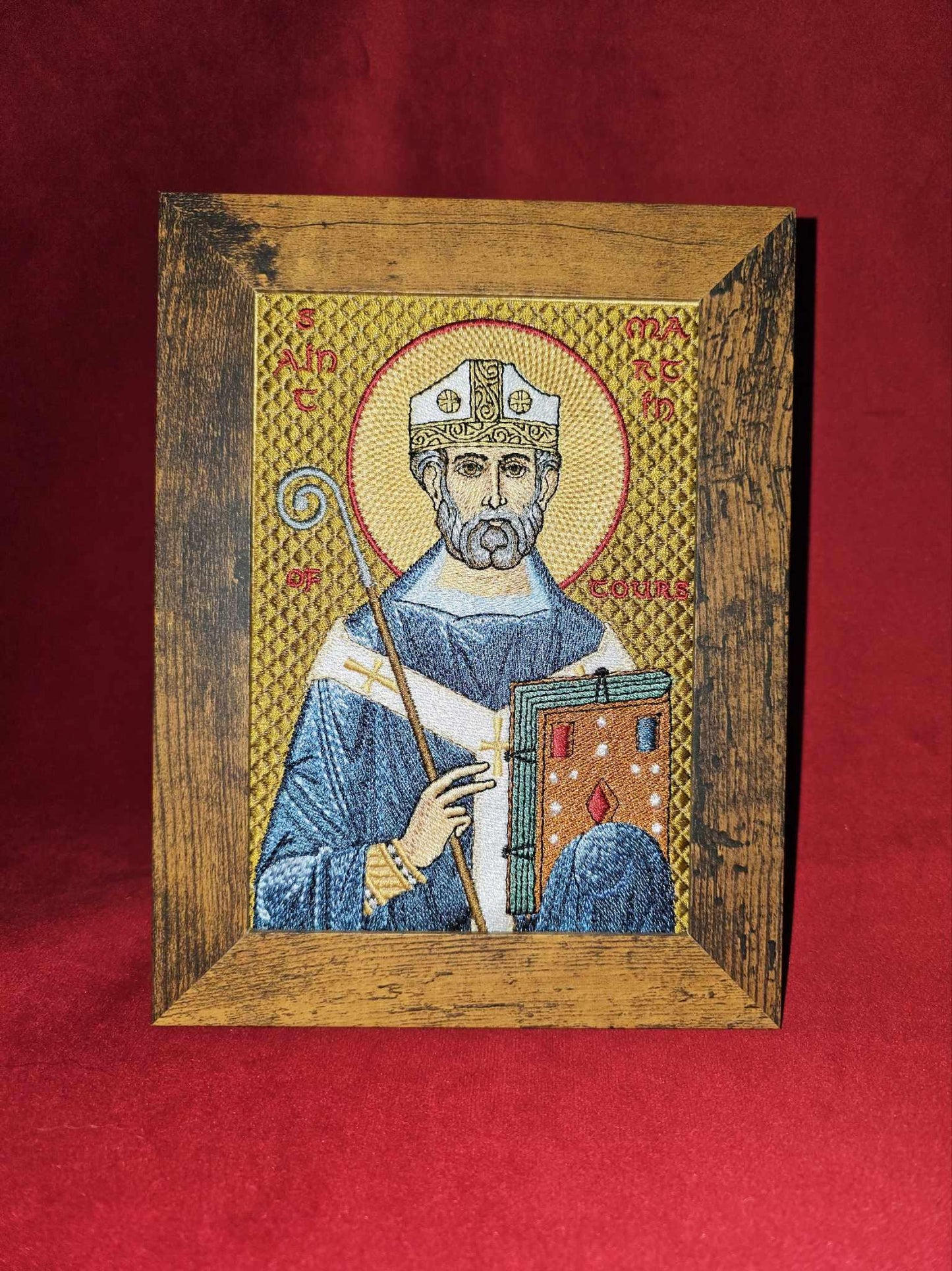5x7 Saint Martin of Tours Embroidered Orthodox Icon