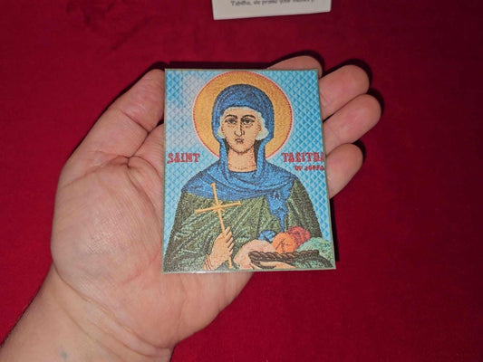 Saint Tabitha 3x3.75" Laminated Orthodox Prayer Card