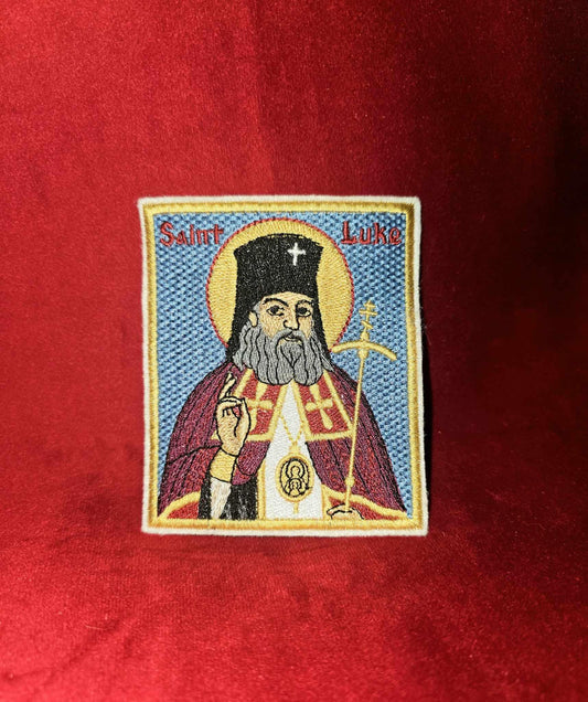 Saint Luke Bishop of Crimea Pocket Orthodox Icon or Patch - Handcrafted 3.35×3.94 inches