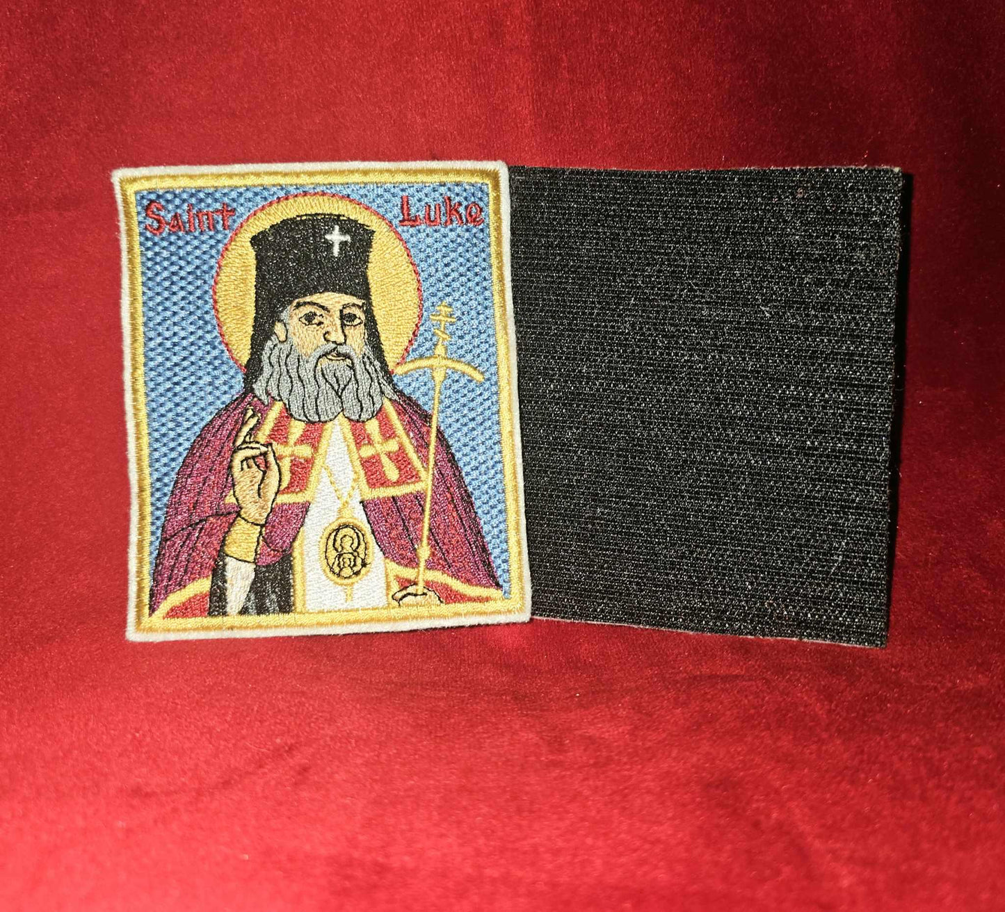 Saint Luke Bishop of Crimea Pocket Orthodox Icon or Patch - Handcrafted 3.35×3.94 inches