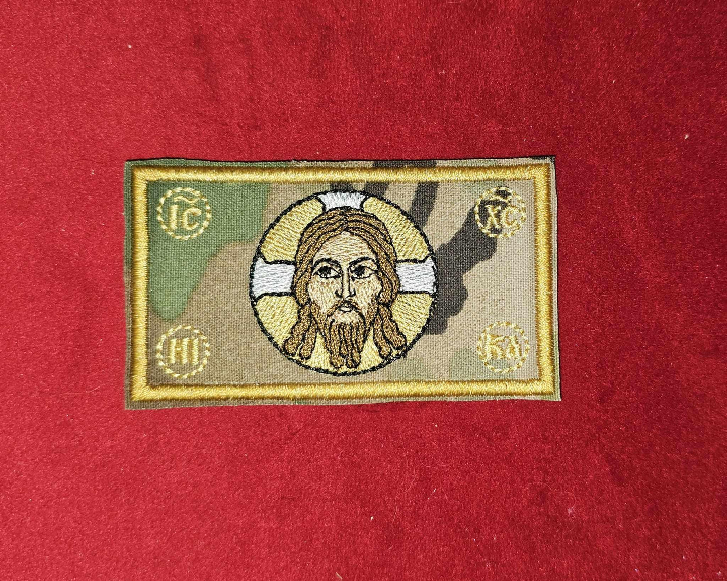 The Holy Face of Jesus Christ Camoflage Orthodox Embroidered Icon- Patch