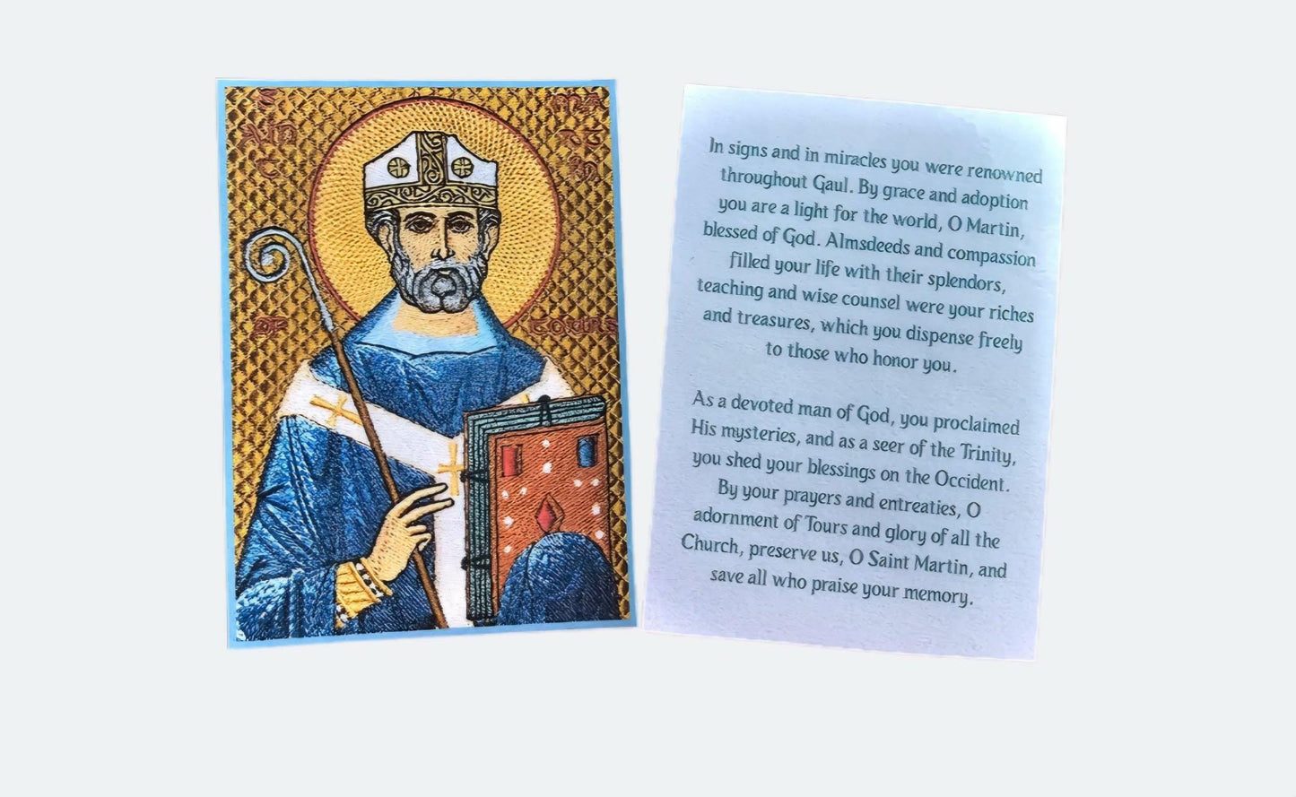 Saint Martin of Tours Prayer Card | 2.5x3.5" Printed Holy Card | French Bishop & Wonderworker