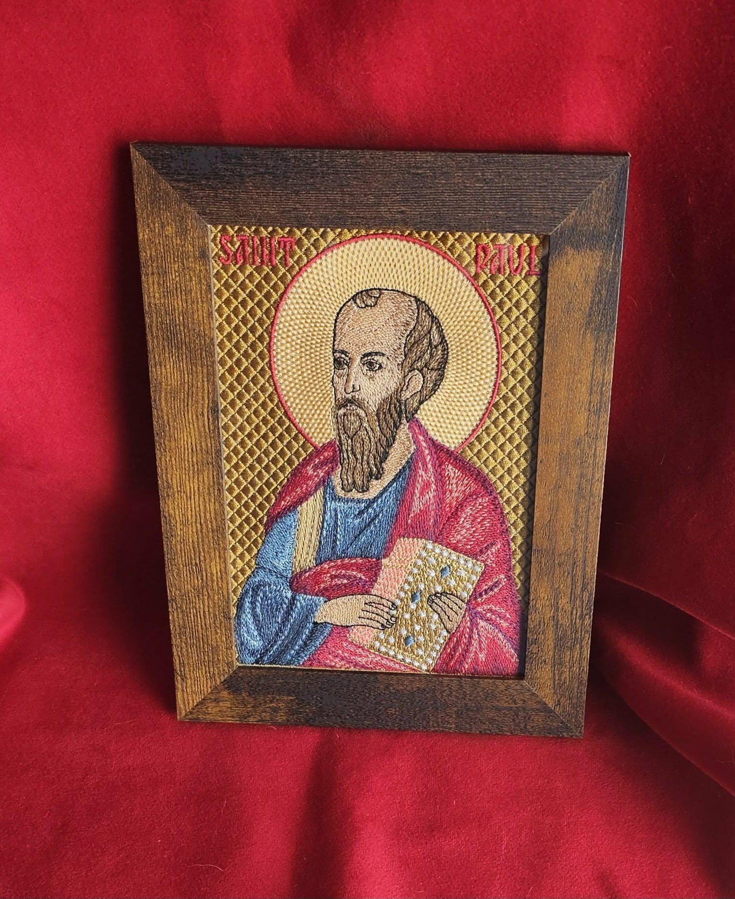Saint Paul the Apostle Orthodox embroidered icon, 5x7