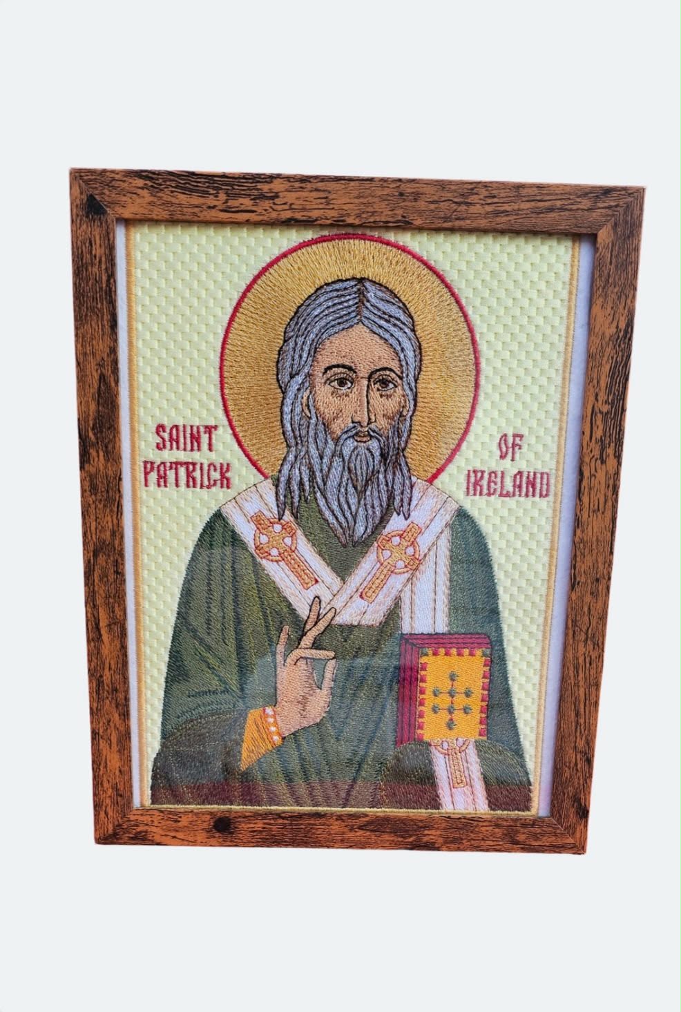 7x9 Saint Patrick Embroidered Byzantine Orthodox Christian Icon