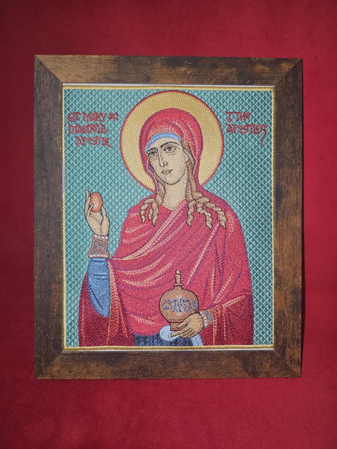 Saint Mary Magdalene Embroidered Orthodox Icon Orthodox Icon – 8x10 – Embroidered