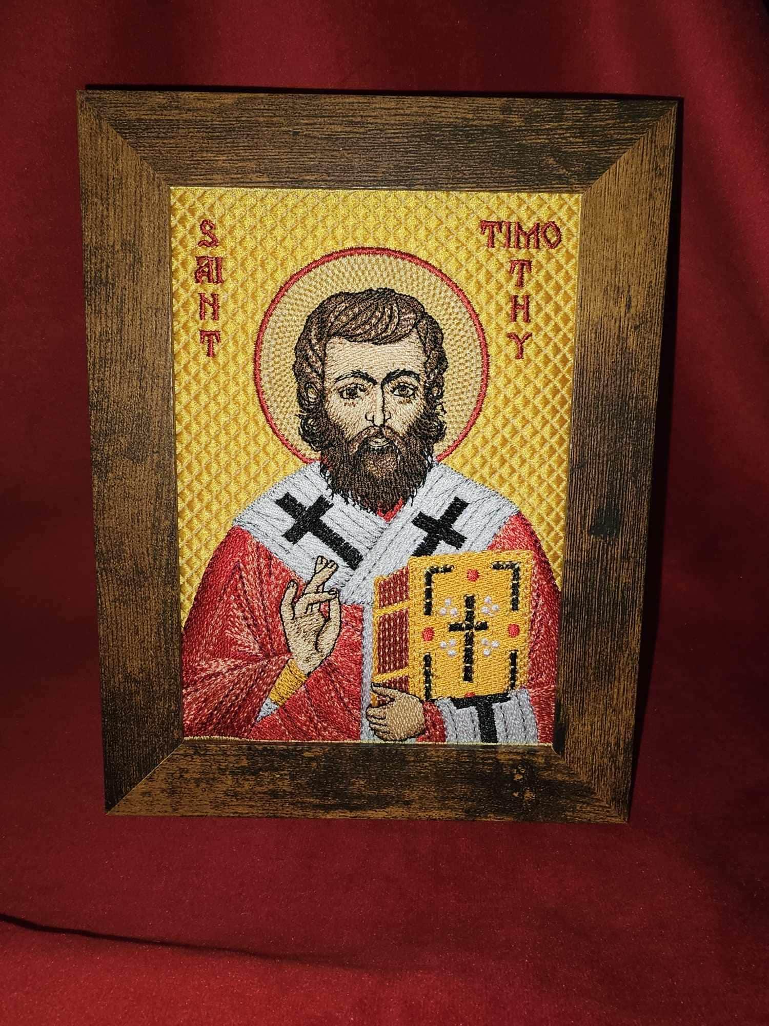 Saint Timothy Orthodox Icon – 5x7 – Embroidered