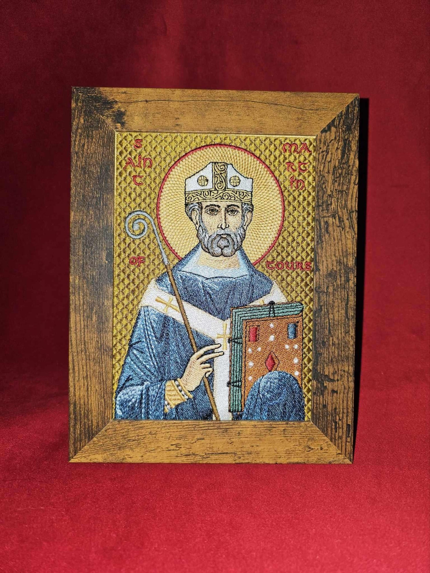 Saint Martin of Tours Embroidered Orthodox Icon Orthodox Icon – 5x7 – Embroidered