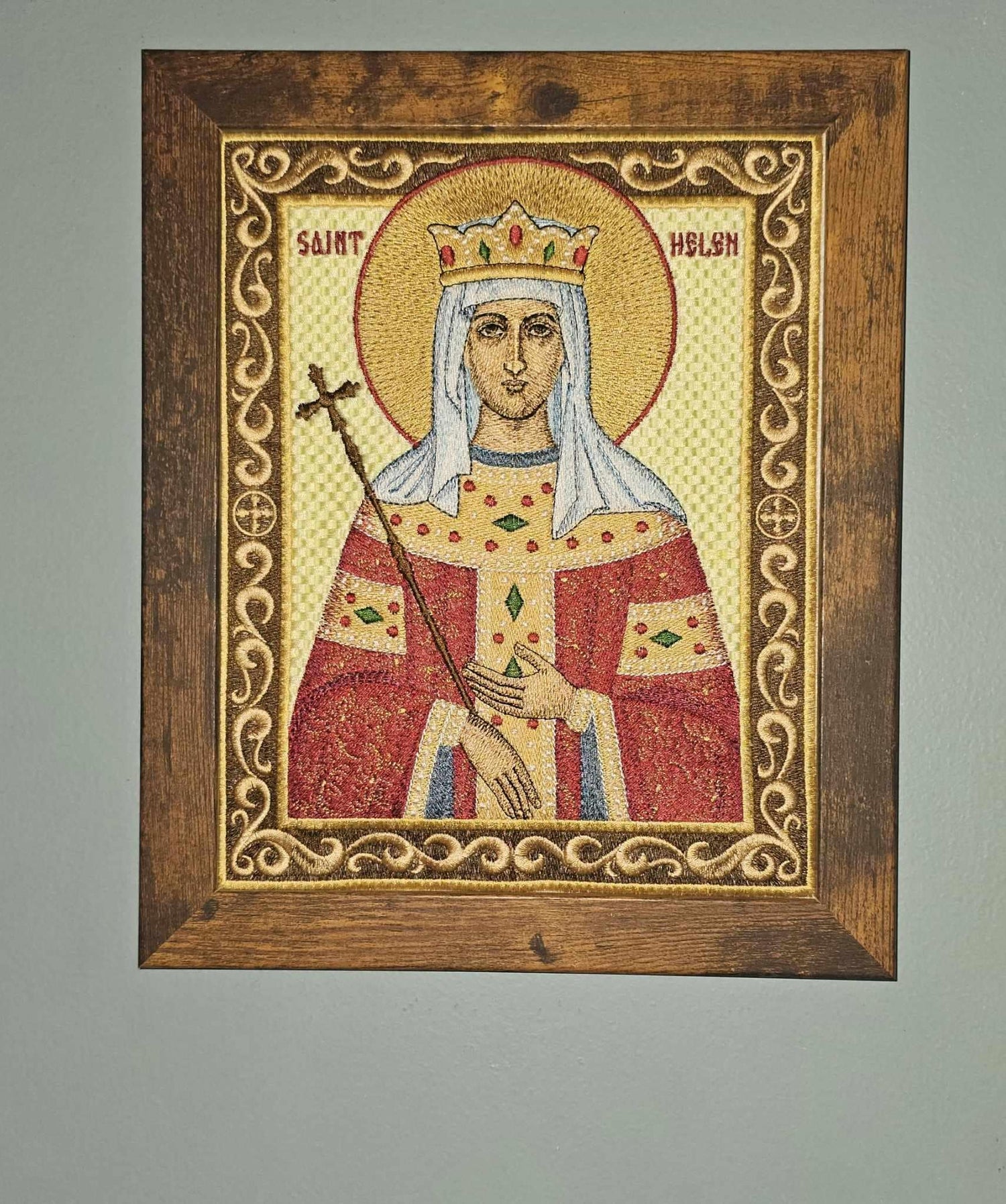 Saint Helen Orthodox Icon – 8x10 – Embroidered