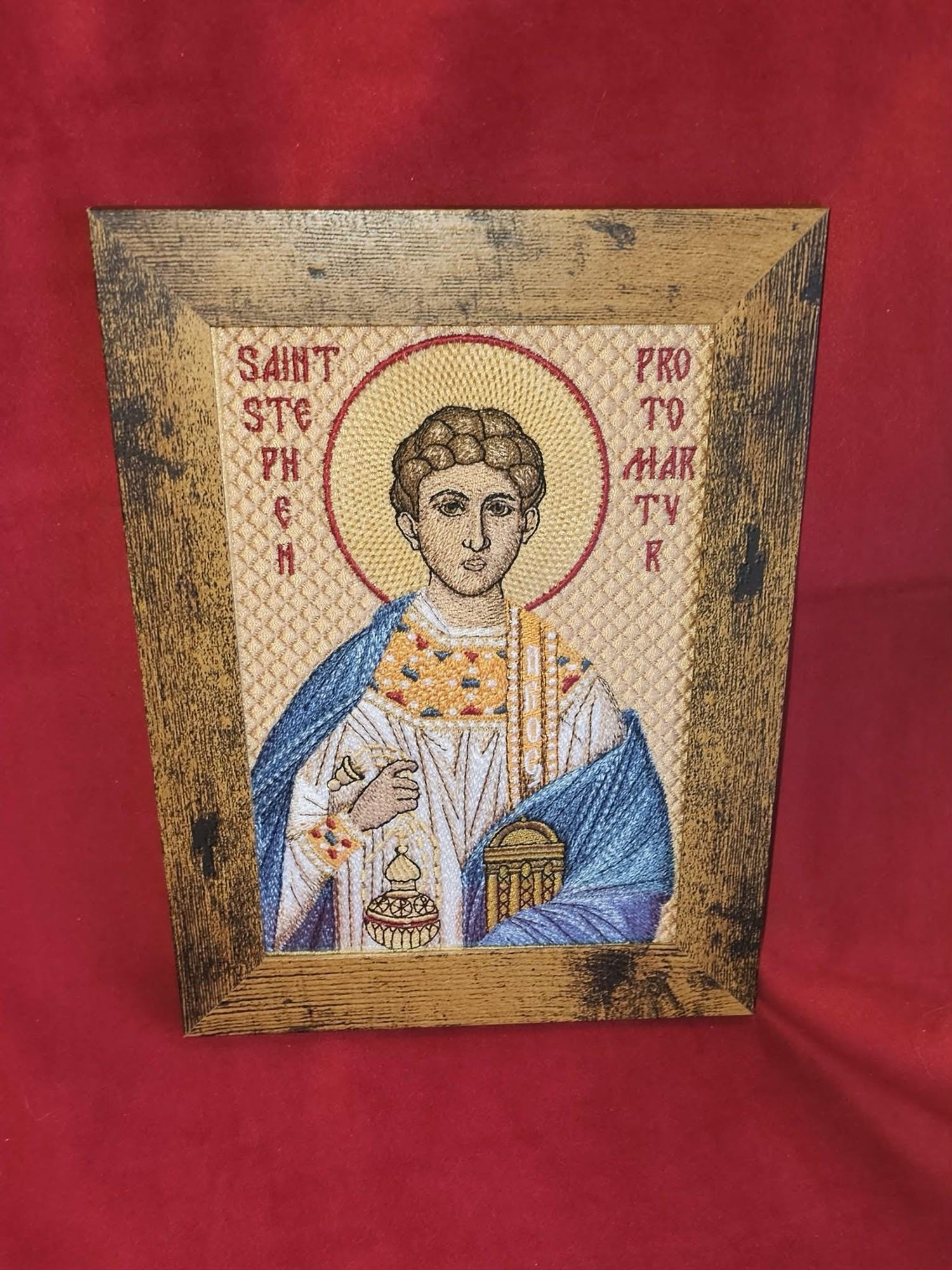 Saint Stephen Protomartyr Icon Orthodox Icon – 5x7 – Embroidered