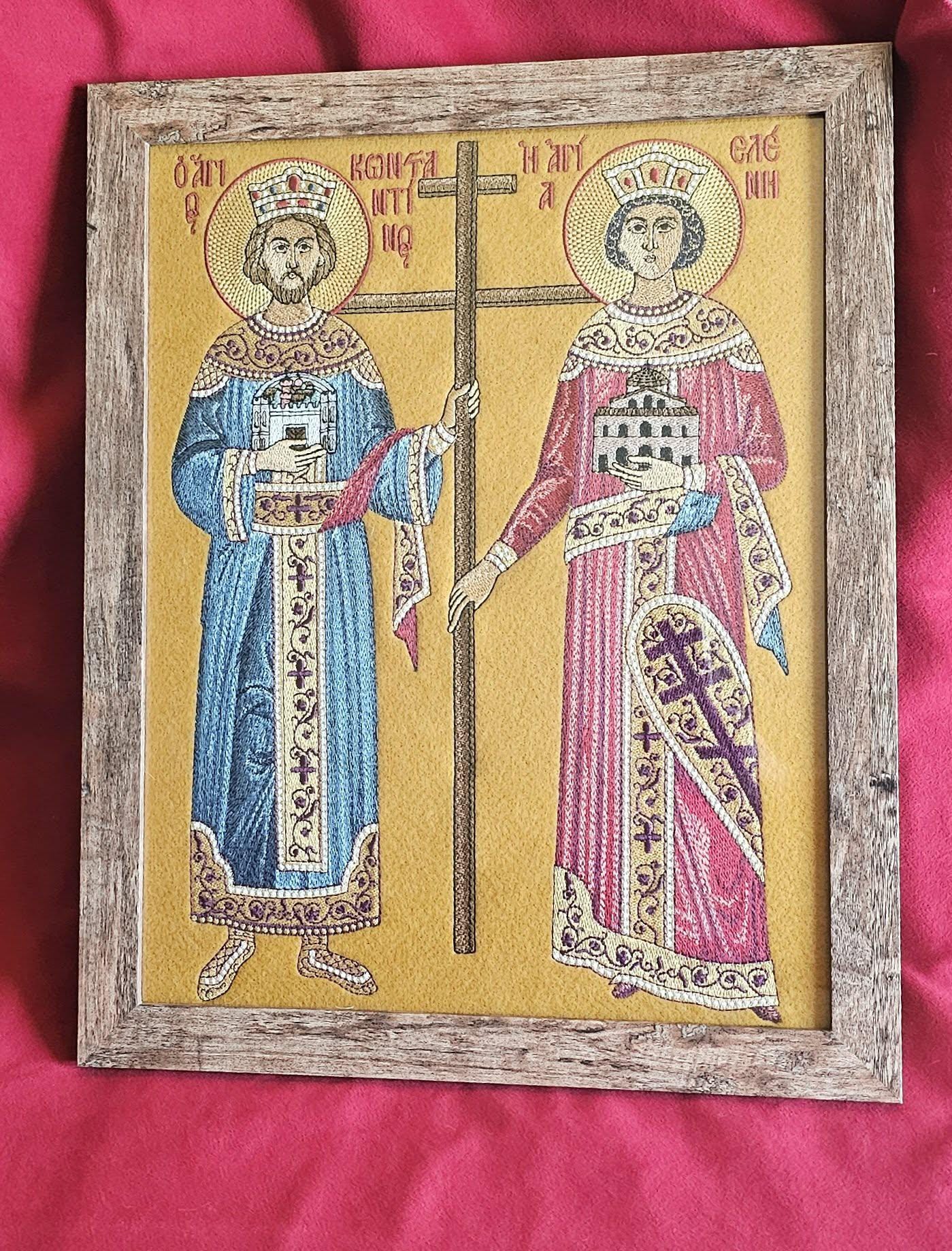 Saint Constantine and Helena Orthodox Icon Orthodox Icon – Embroidered