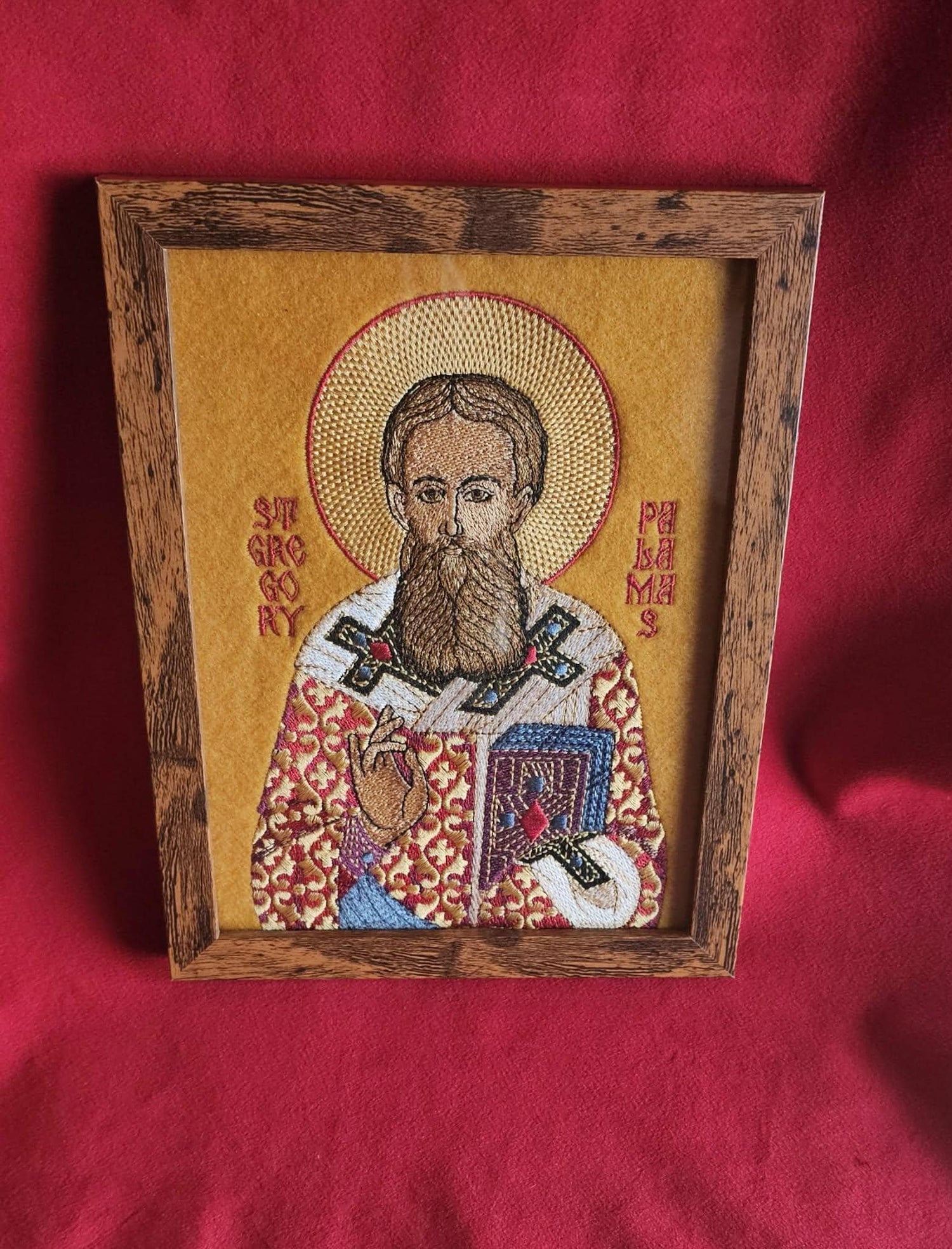 Saint Gregory Palamas Embroidered Icon Orthodox Icon – 6x8 – Embroidered