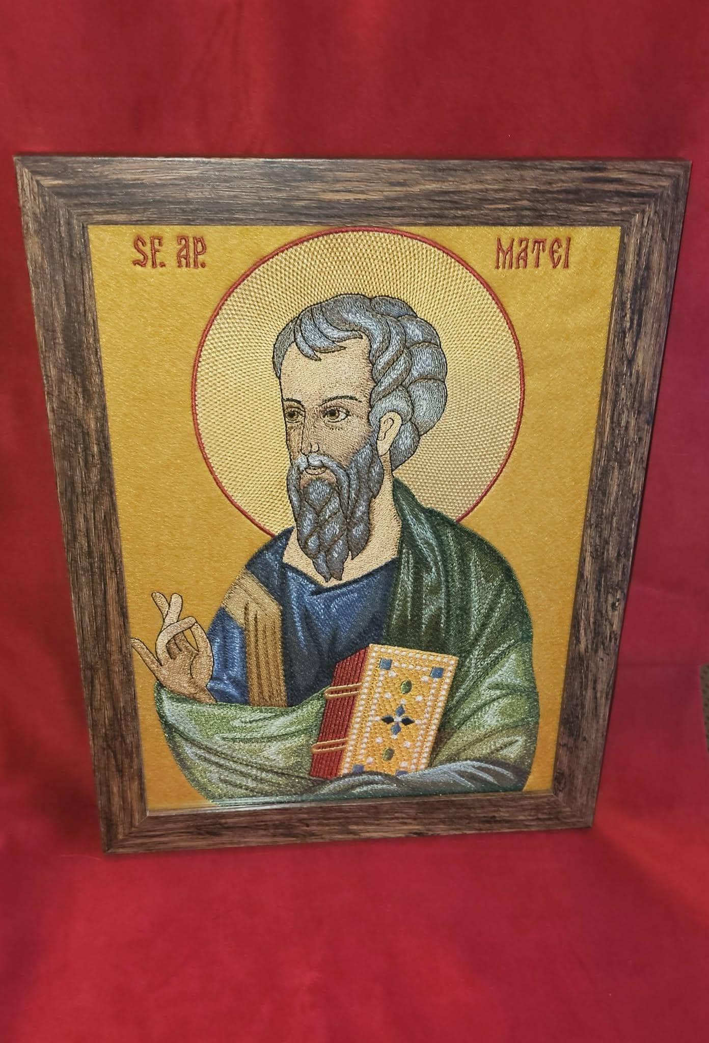 Saint Matthew the Evangelist Orthodox Icon Orthodox Icon – Framed – 8.3x12 – Embroidered