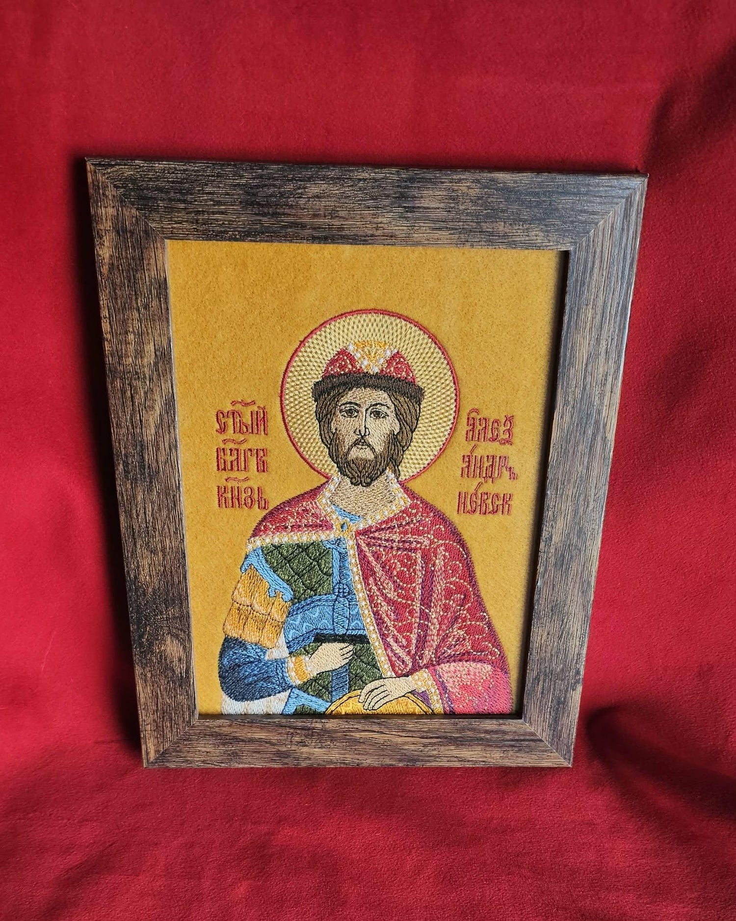 Saint Alexander Nevsky Orthodox Icon Orthodox Icon – 6x8 – Embroidered