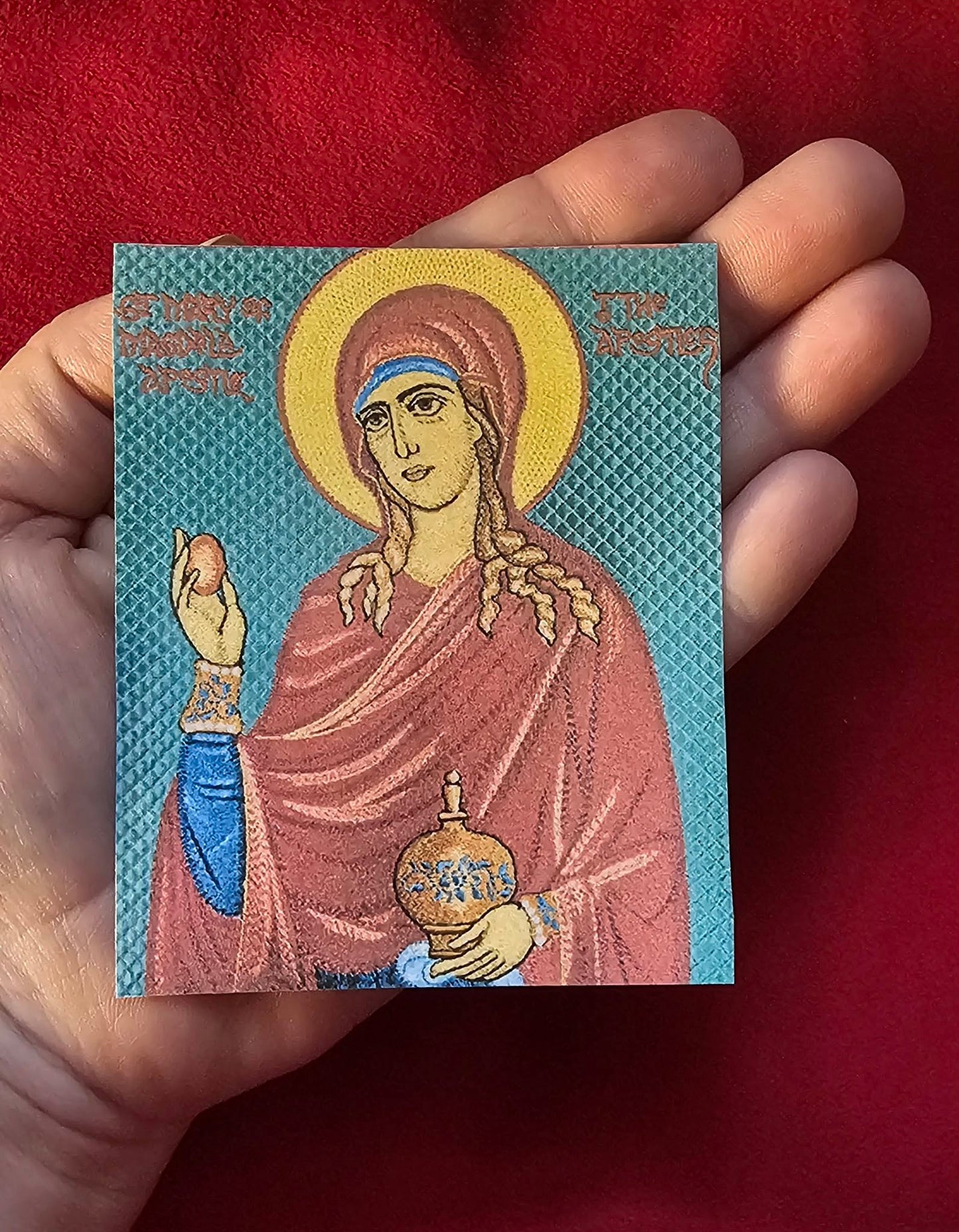Saint Mary Magdalene Laminated Orthodox Prayer Card Orthodox Icon – Prayer Card – 3.25 x 3.75 inches