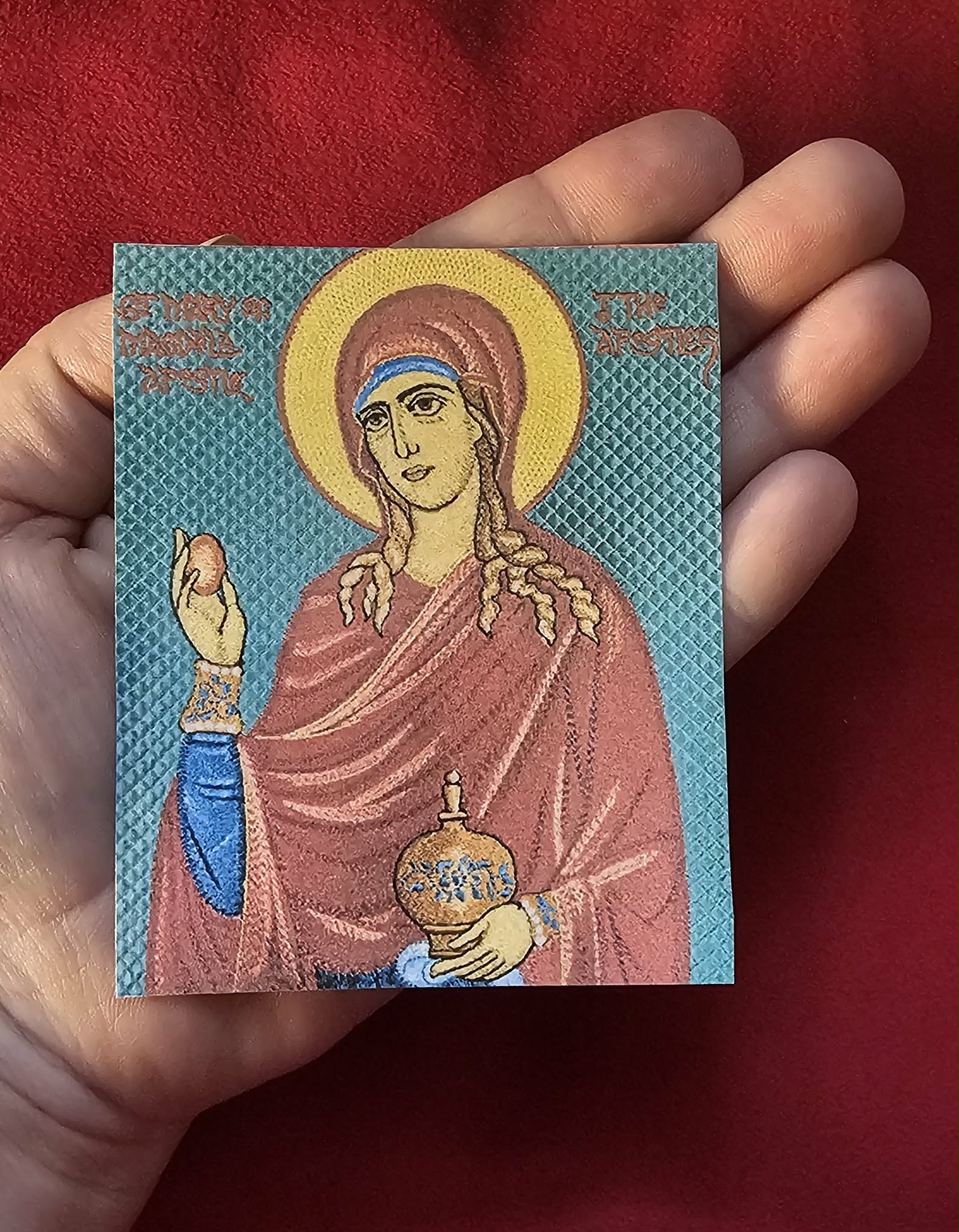 Saint Mary Magdalene Laminated Orthodox Prayer Card Orthodox Icon – Prayer Card – 3.25 x 3.75 inches