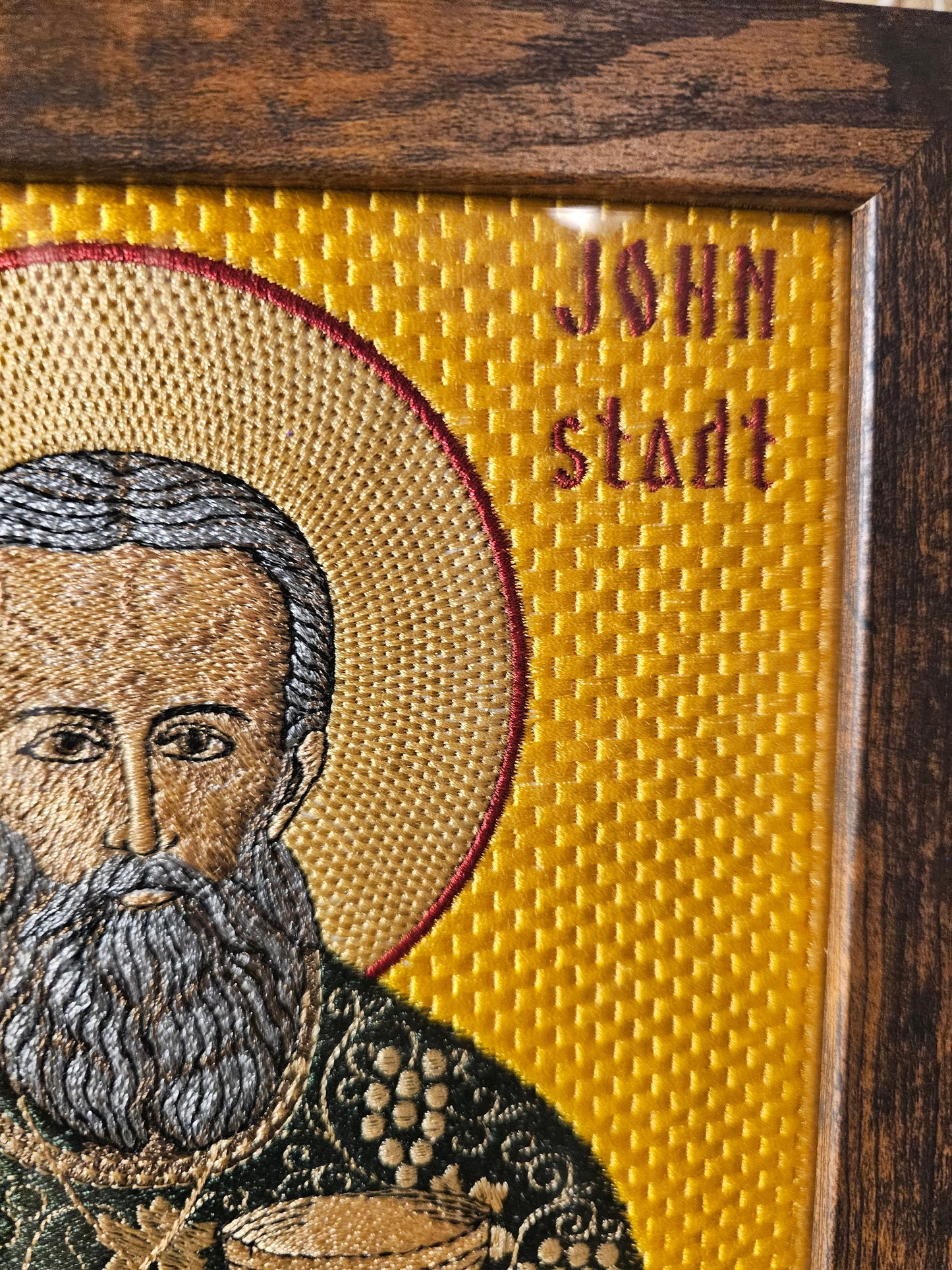 St. John of Kronstadt - 8x10 Embroidered Byzantine Orthodox Christian Icon