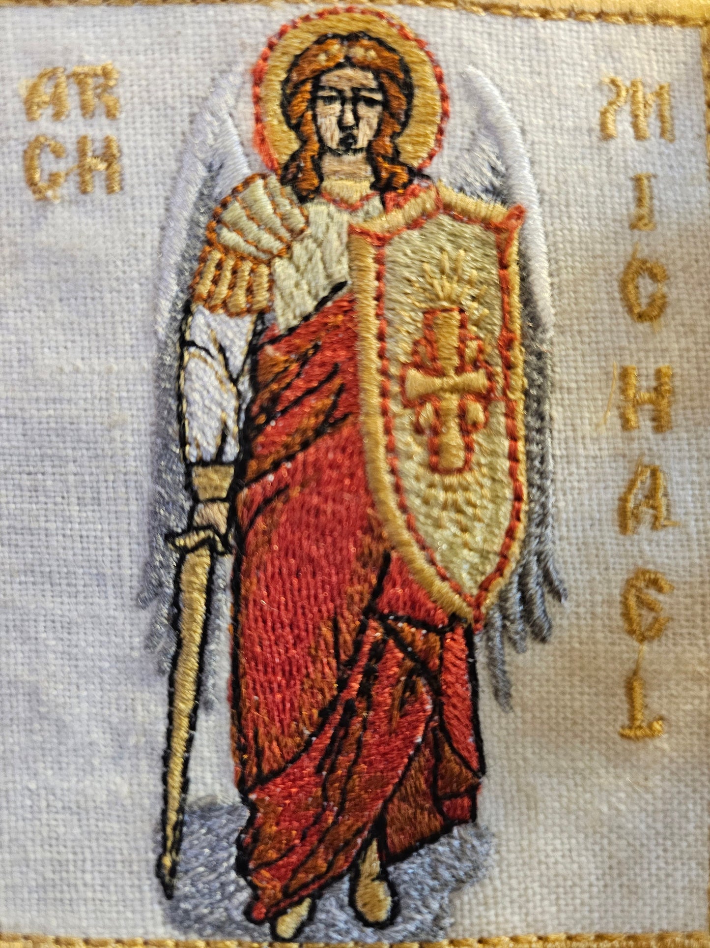 Handcrafted St. Michael Mini Pocket Icon 3x4 Inches