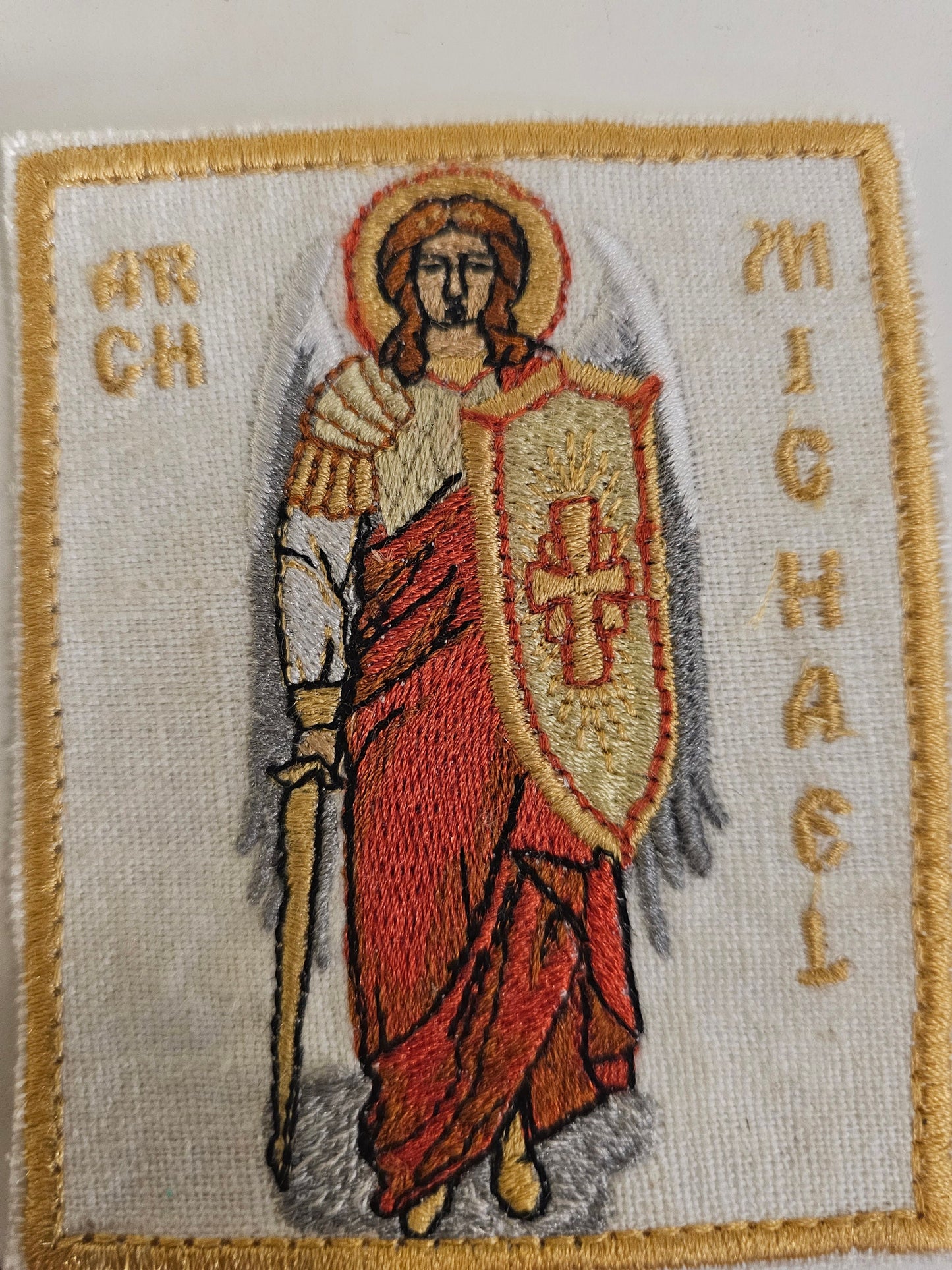 Handcrafted St. Michael Mini Pocket Icon 3x4 Inches