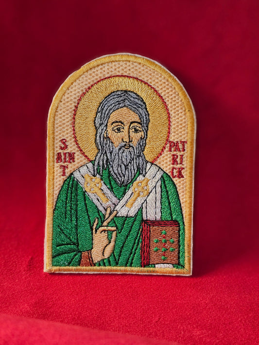 Saint Patrick Pocket Icon, Byzantine Orthodox Christian Icon 2.75×4.5