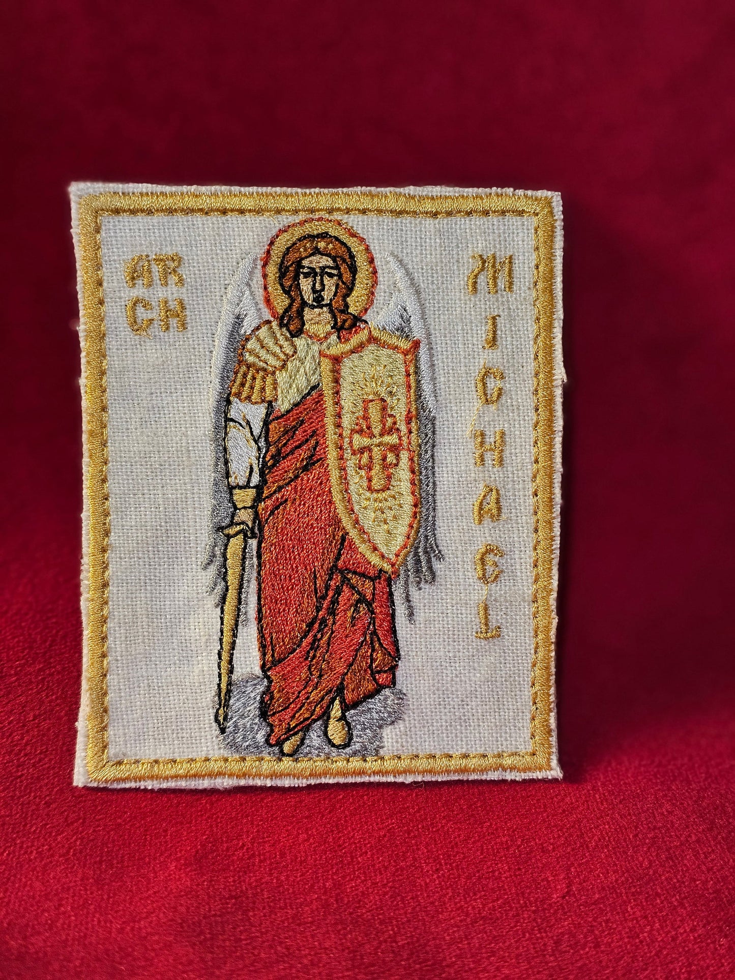 Handcrafted St. Michael Mini Pocket Icon 3x4 Inches