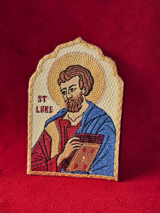 Saint Luke Pocket Icon, Byzantine Orthodox Christian Icon 2.75×4.5