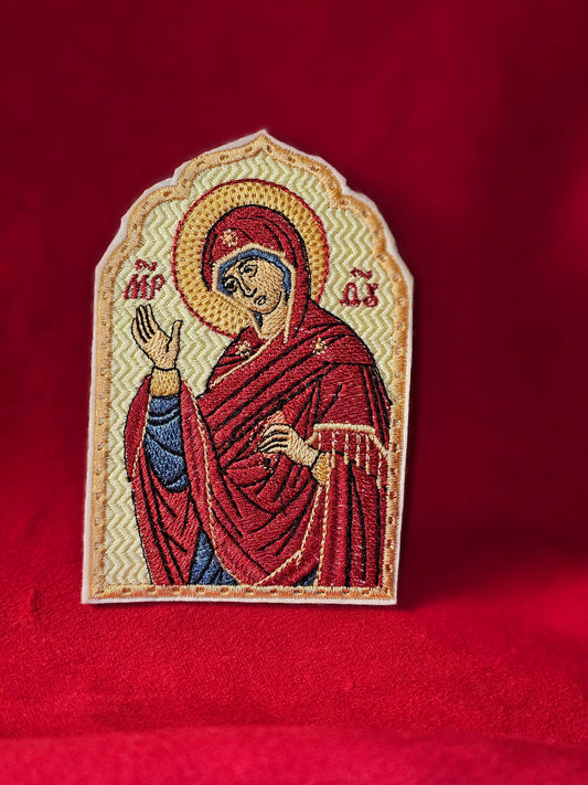 Mary Theotokos Annunciation Pocket Icon, Orthodox Icon 2.75×4.5