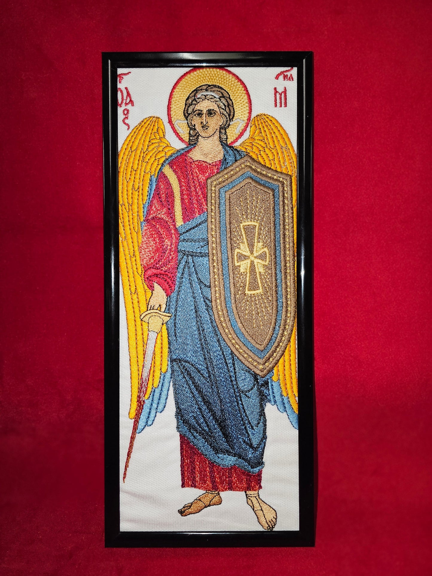 5x12 Archangel Michael Embroidered Orthodox Icon