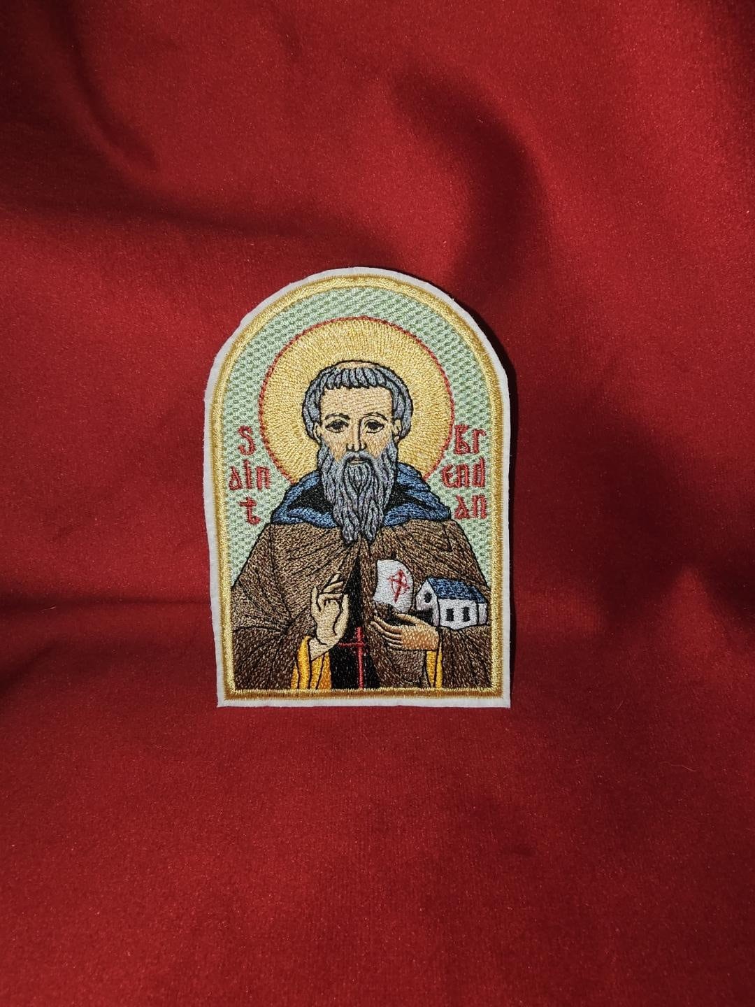 Saint Brendan The Navigator Pocket Icon, Byzantine Orthodox Christian Icon 2.75×4.5