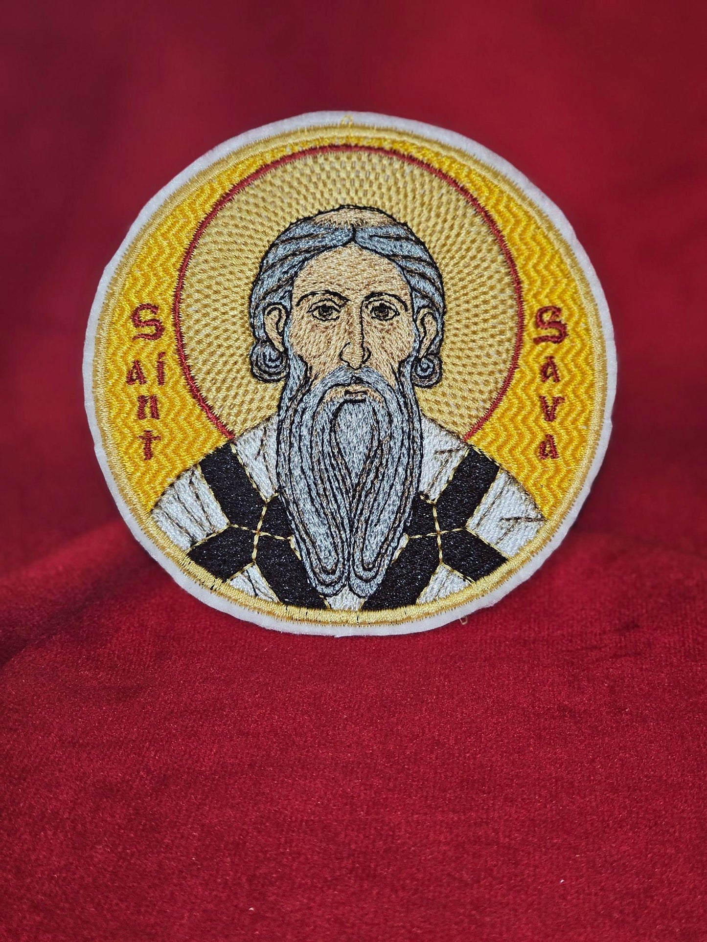 Handcrafted St. Sava Mini Pocket Icon 4 Inches