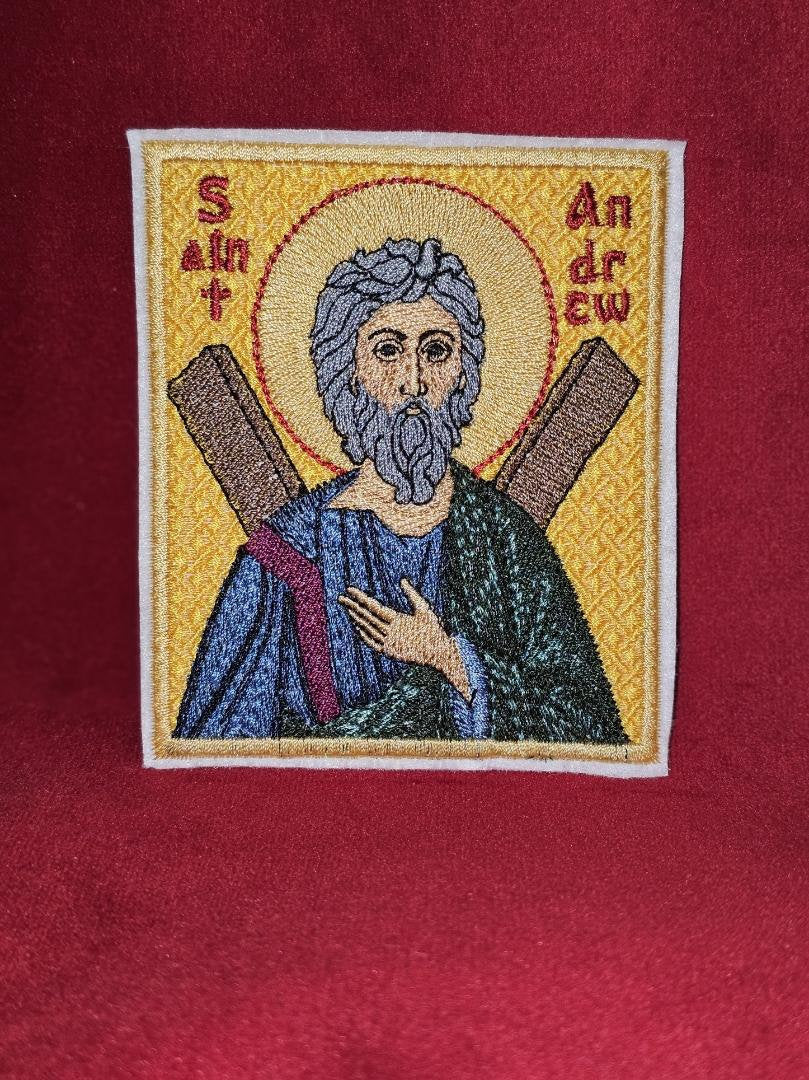 4x4 Saint Andrew Orthodox Embroidered Pocket Icon