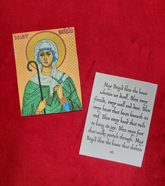 Saint Brigid Laminated Orthodox Prayer Card