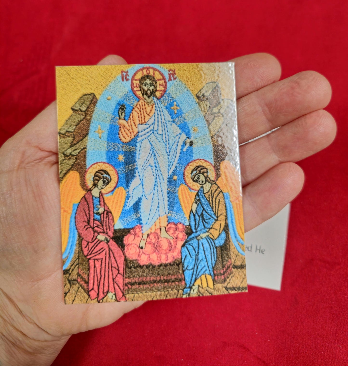 Resurrection of Jesus Christ Laminated Orthodox Prayer Card