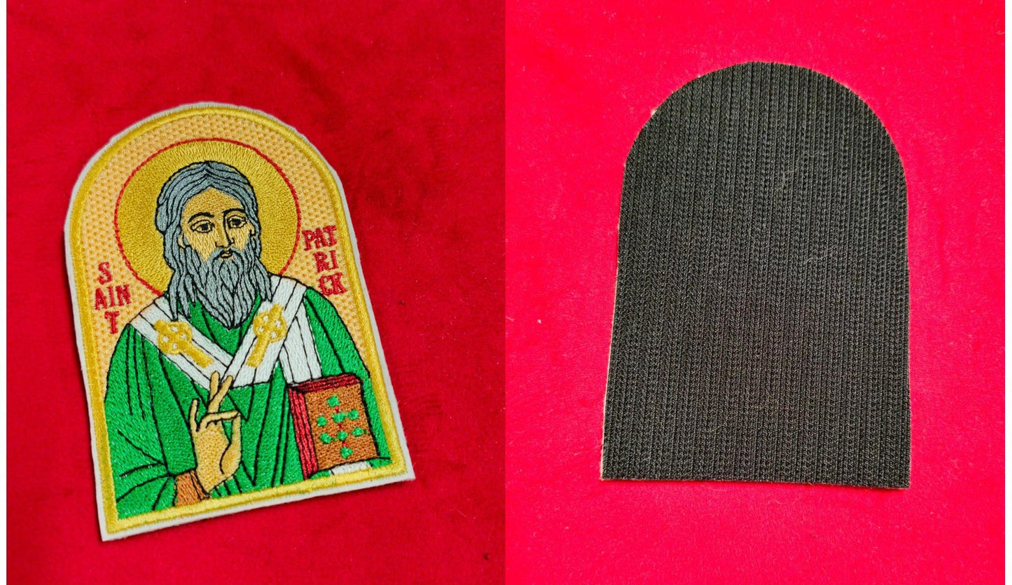 Saint Patrick Pocket Icon, Byzantine Orthodox Christian Icon 2.75×4.5