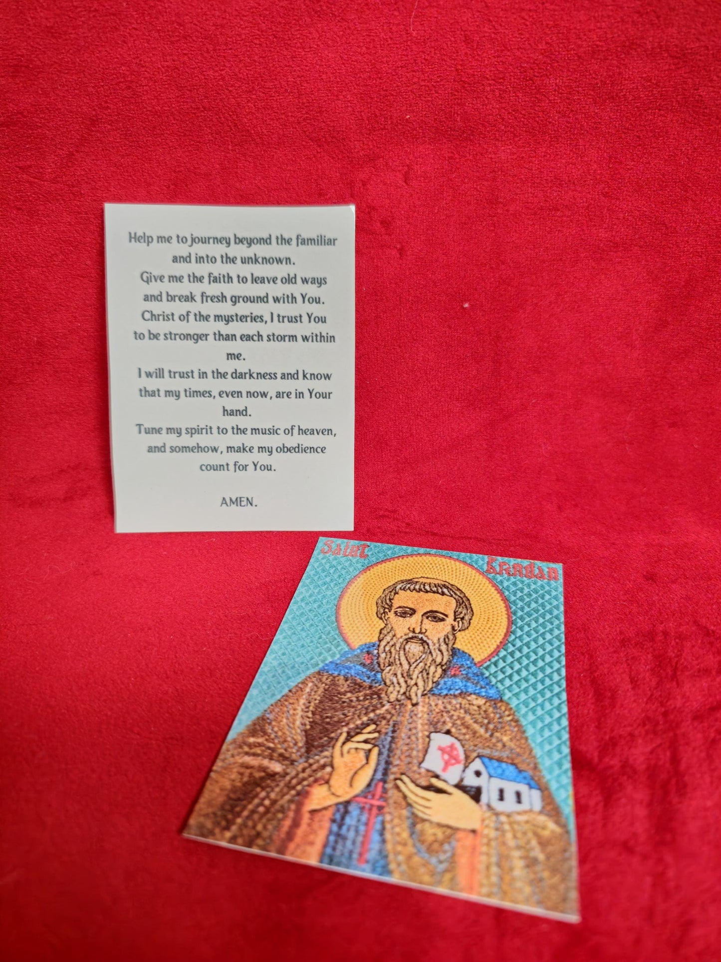 Saint Brendan Laminated Orthodox Prayer Card